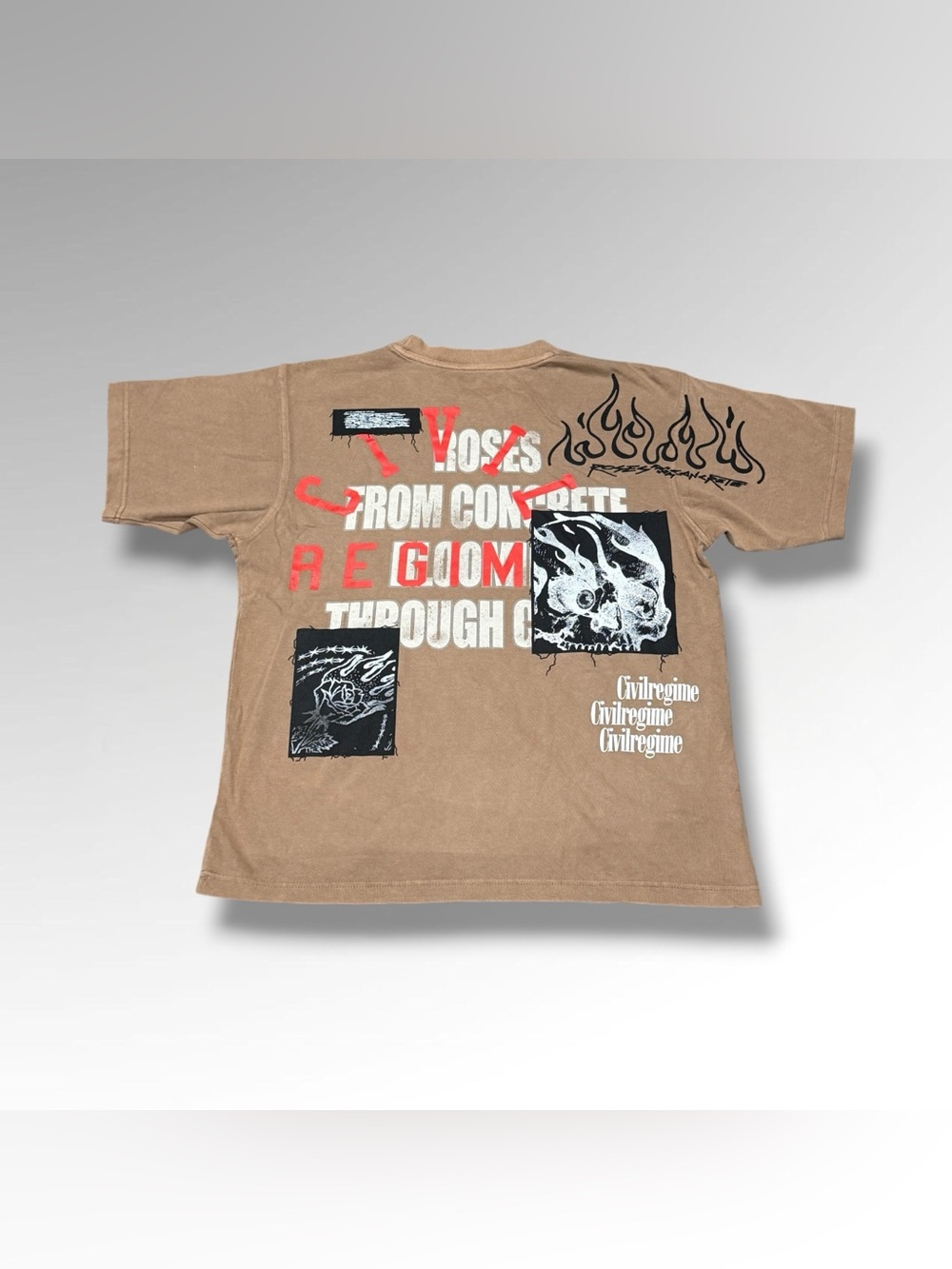 Civil Regime Roses From Concrete Tee
